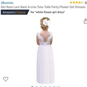 Flower Girl Dress - 2Bunnies Girl Rose Lace Back